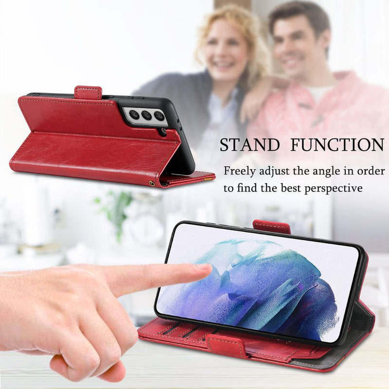 Load image into Gallery viewer, [With Card Slot] Samsung Galaxy S21/Plus/Ultra/FE - Drop Proof PU Leather Wallet Series Stand Case
