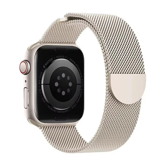 Apple Watch Series 1/2/3/4/5/6/SE/7/8/9/10/Ultra - Metal Clasp Magnetic Round Head Watch Band