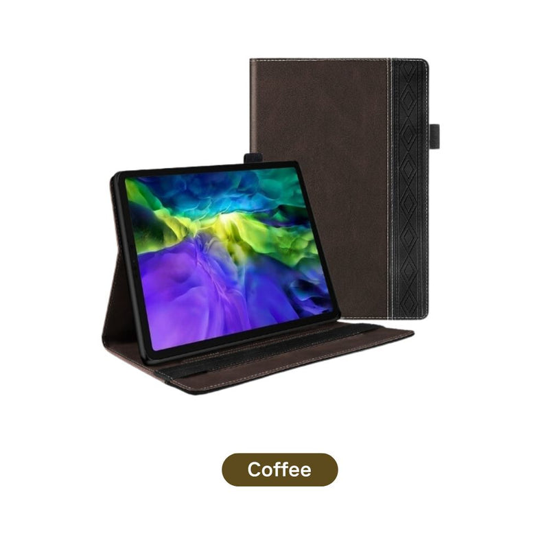 Load image into Gallery viewer, Apple iPad 9.7&quot; 5th/6th Gen (2017/2018) - Business Smart Sleep PU Leather Flip Case With Elastic Band and Stylus Loop
