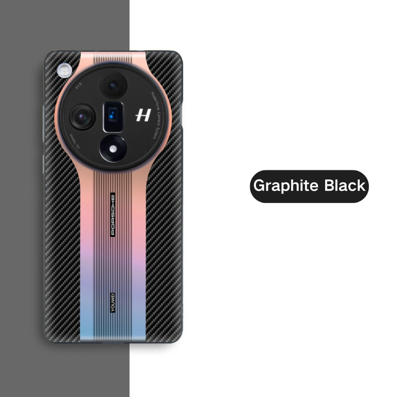 Load image into Gallery viewer, OPPO Find X7 (PHZ110) - Carbon Fiber Texture Aurora Laser Anti-Fingerprint Lifeproof Series Case
