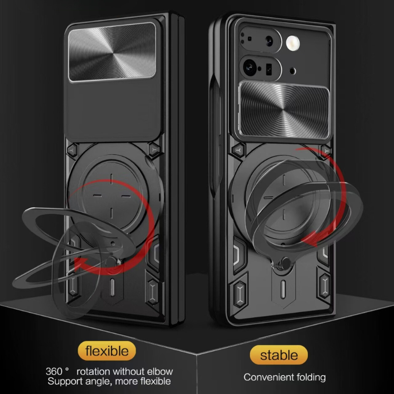 [With Slide Lens Cover][Built-in Stand] Google Pixel 9 Pro Fold Shockproof Heavy Duty Series Case - i-Station Mobile Phone & Electronic Device Repair and Accessories