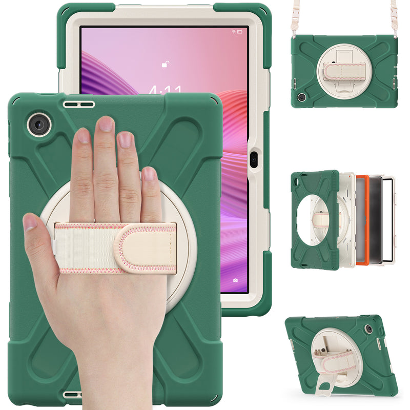 Load image into Gallery viewer, [Built-in Stand] Lenovo Tab 10.1&quot; 2025 (TB311FU/TB311XU) - Kid Shockproof Heavy Duty Series Case With Shoulder Strap
