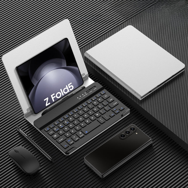 Load image into Gallery viewer, Samsung Galaxy Z Fold 5 / 6 - Bluetooth Wireless Keyboard Holder With Mouse and Capacitive Pen
