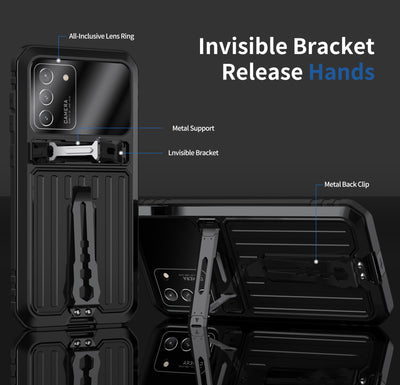 [With Metal Stand] Samsung Galaxy S23 Ultra 5G (SM-S918) - Shockproof Heavy Duty Series Case - i-Station Mobile Phone & Electronic Device Repair and Accessories