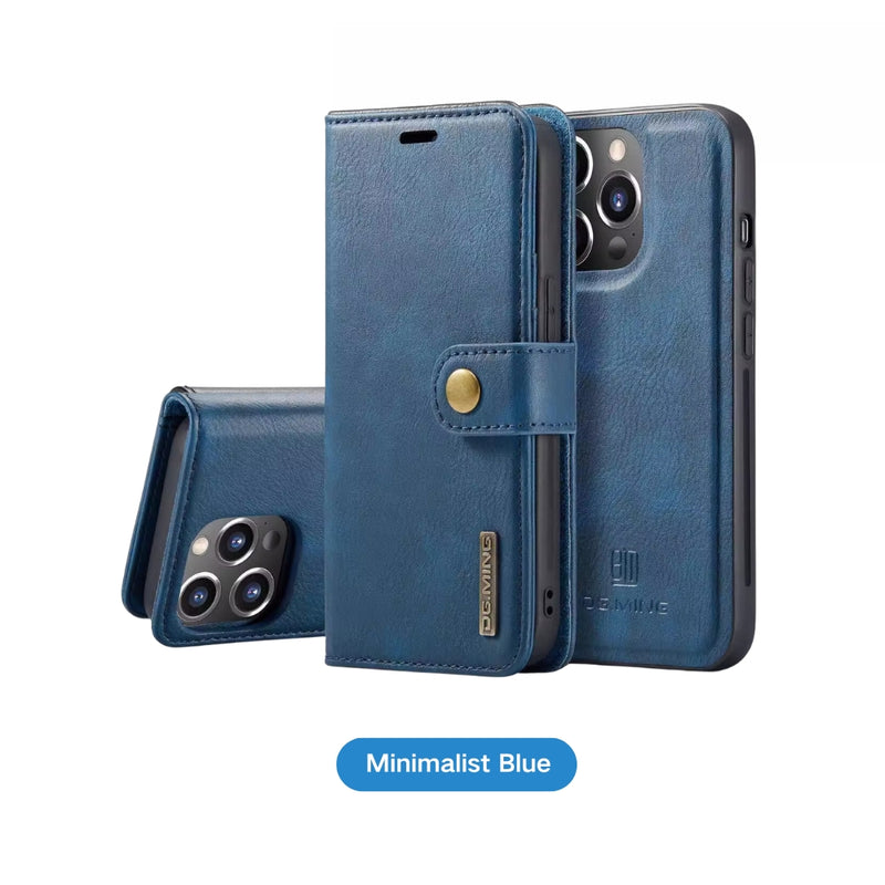 Load image into Gallery viewer, [With Card Slot] Apple iPhone 11/Pro/Max - Magnetic Snap Closure Shockproof Anti-slip Genuine Leather Flip Wallet Series Case
