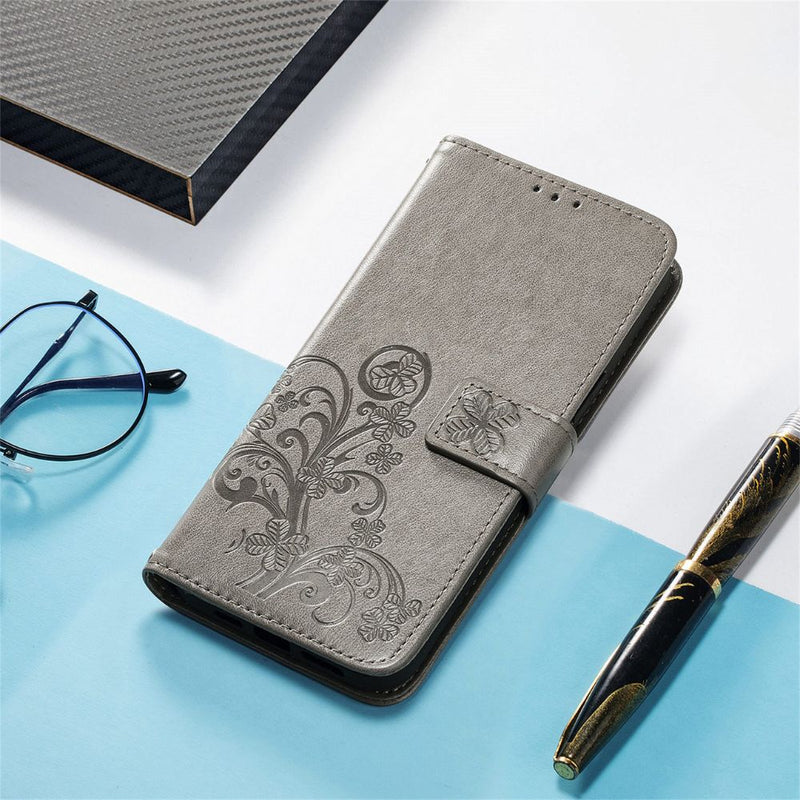 Load image into Gallery viewer, [With Card Slot] Samsung Galaxy S24/Plus/Ultra/FE - Clover Pattern PU Leather Flip Wallet Series Stand Case
