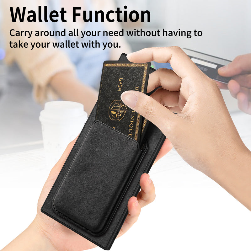 Load image into Gallery viewer, Samsung Galaxy S25/Plus/Ultra - Business Shockproof Magnetic Attraction Leather Wallet Series Case
