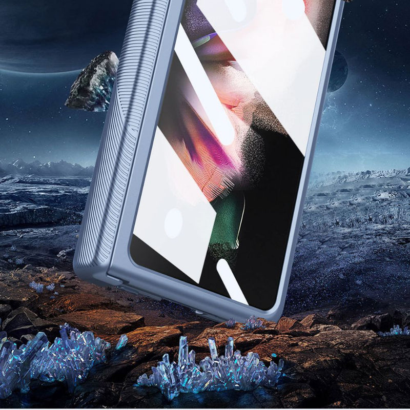 Load image into Gallery viewer, [With S Pen and Lens Cap] Samsung Galaxy Z Fold 5 5G (SM-F946B) - Magnetic Double Hinge Plating Case
