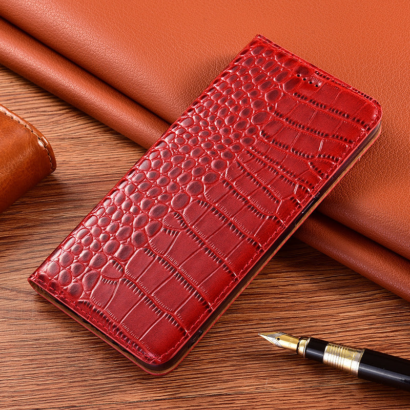 Load image into Gallery viewer, [With Card Slot] Nokia G42 - Genuine Leather Crocodile Pattern Wallet Series Stand Case
