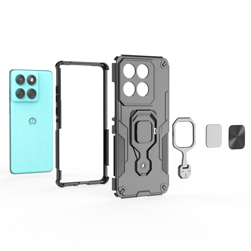 Load image into Gallery viewer, [Built-in Ring Bracket] Motorola Moto Edge 60 Pro/Fusion Mecha-style Anti-slip Protective Hard Heavy Duty Series Case
