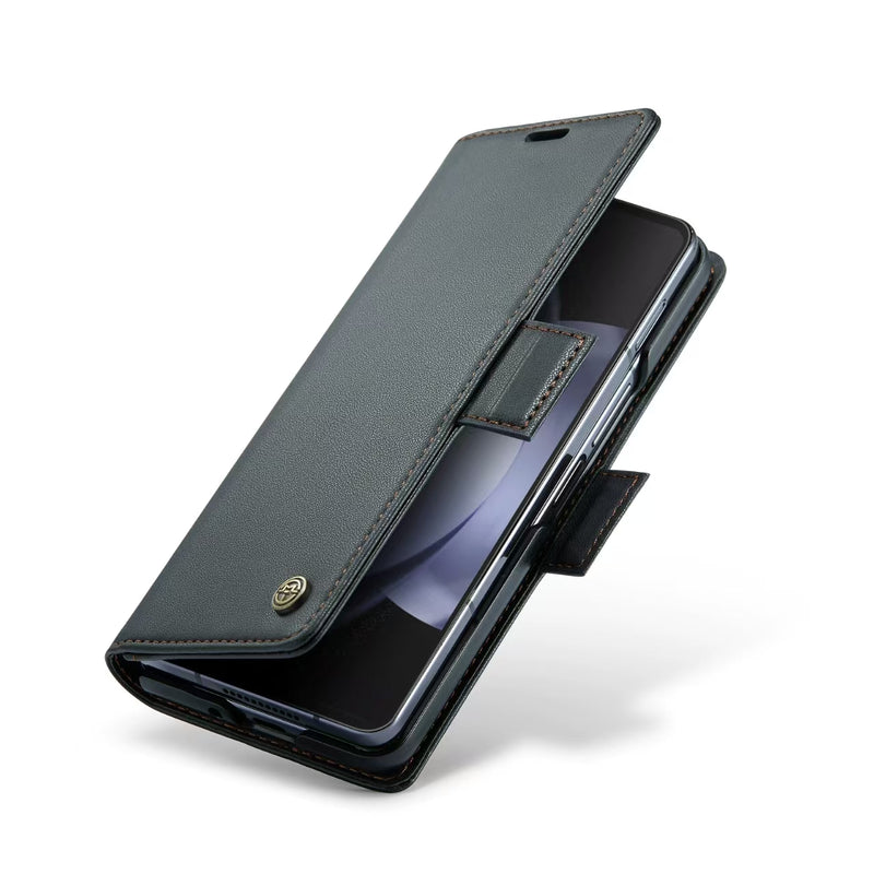 Load image into Gallery viewer, Samsung Galaxy Z Fold 6 (SM-F956) Premium Leather Shockproof Wallet Series Case
