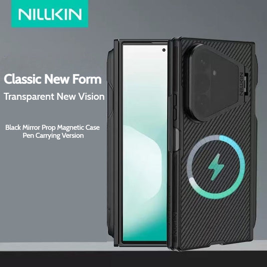 [With Pen Slot][Magsafe Compatible][Built-in Lens Cover] Samsung Galaxy Z Fold8 Ultra NILLKIN Folding Stand Shockproof Case
