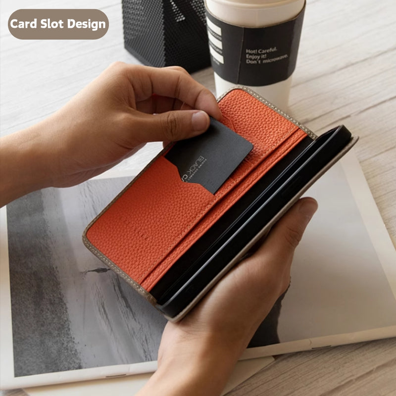 Load image into Gallery viewer, [With Card Slot][Snap Buckle] Apple iPhone 12/mini/Pro/Max - TPU Shockproof Magnetless Genuine Leather Flip Wallet Series Stand Case
