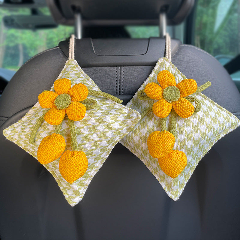 Load image into Gallery viewer, Canvas Houndstooth Activated Carbon Air Purifier Car Decoration Ornament – Odor Eliminator &amp; Formaldehyde Remover - i-Station Mobile Phone &amp; Electronic Device Repair and Accessories
