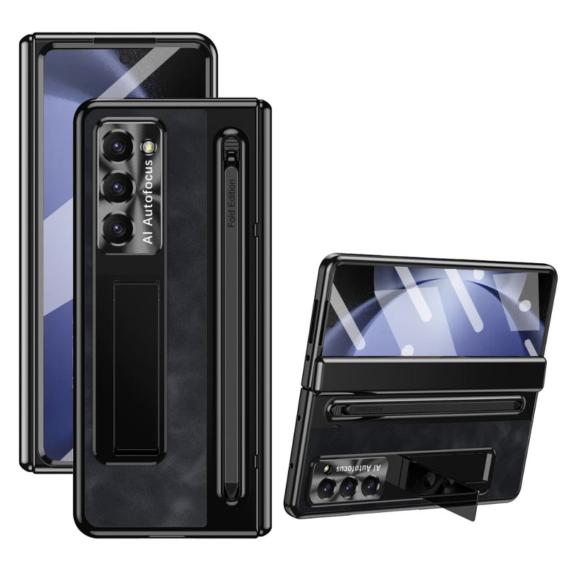 Load image into Gallery viewer, [With Card Slot] Samsung Galaxy Z Fold 5 5G (SM-F946) - Retro Leather Folding Stand Series Shockproof Case
