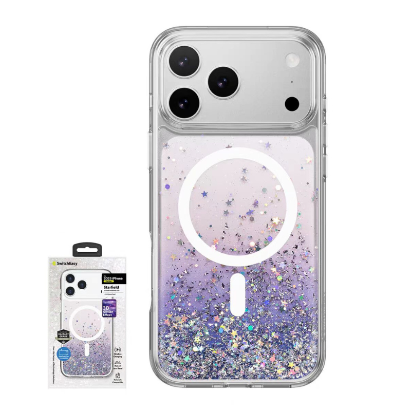 Load image into Gallery viewer, [Magsafe Compatible] Apple iPhone 17/Air/Pro/Max - SwitchEasy 3D Liquid Glitter Shockproof Phone Case
