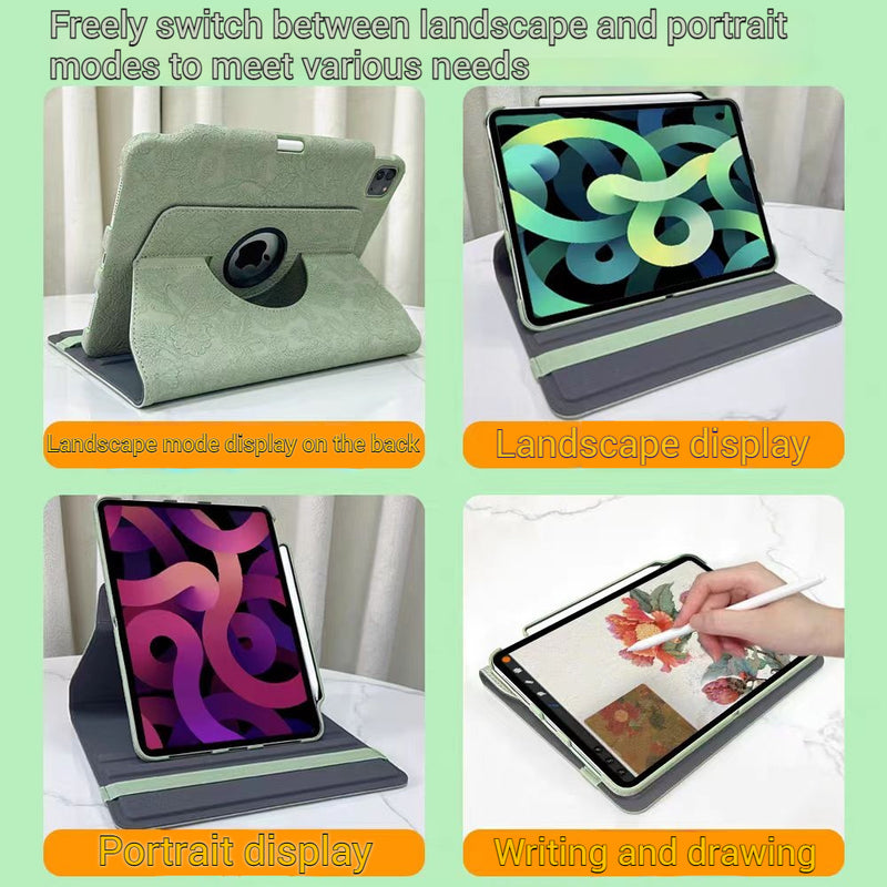 Load image into Gallery viewer, Apple iPad Mini 6/7 8.3&#39;&#39; 6/7th Gen (2021/2024) 360° Degree Leather Full Cover Adjustable Rotation Essentials Case
