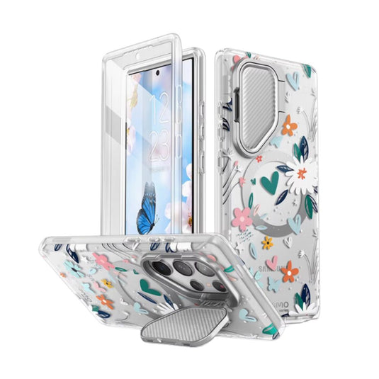 [Magsafe Compatible] Samsung Galaxy S24 Ultra (SM-G928) - i-BLASON Luxury Shell-Membrane Integrated Fashion-Forward Series Stand Case