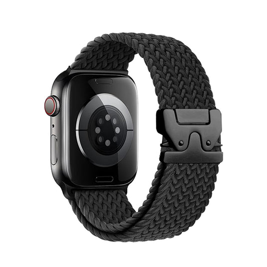 Apple Watch Series 1/2/3/4/5/6/SE/7/8/9/10/Ultra - Parachute Buckle Nylon Braided Loop Watch Band