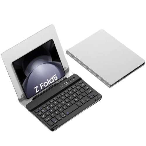 Samsung Galaxy Z Fold / Fold 2 / Fold 3 / Fold 4 - Bluetooth Wireless Keyboard Holder With Mouse and Capacitive Pen