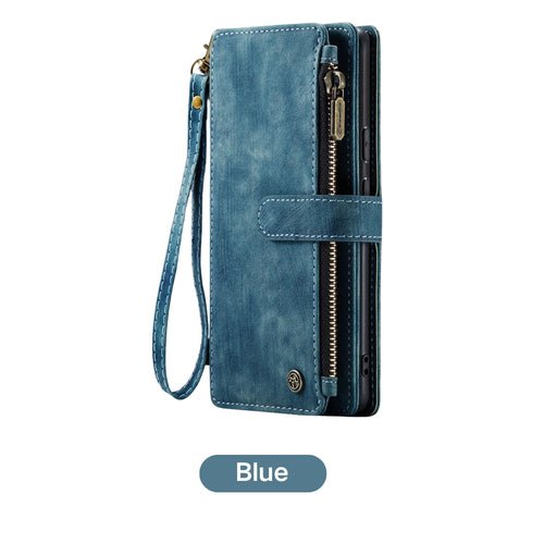 [With Card Slot][[Magsafe Compatible]] Google Pixel 8/8A/8 Pro - Women Lanyard PU Leather Flip Wallet With Zip Series Stand Case