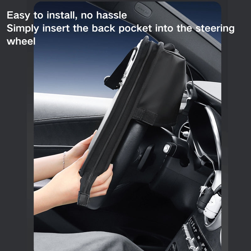 Load image into Gallery viewer, Car Steering Wheel Table Board Rear Seat Back Multi-Functional Hanging Foldable Car Holder Storage Bag
