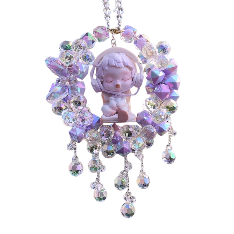 Load image into Gallery viewer, Cartoon Crystal Doll Car Rearview Mirror Hanging Ornament Car Interior Decoration Premium Gift - i-Station Mobile Phone &amp; Electronic Device Repair and Accessories
