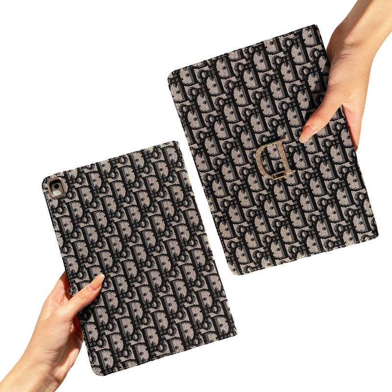 Load image into Gallery viewer, Apple iPad 10.2&quot; (2019) - Women Fashion Cloth Grain Flip Stand Series Case
