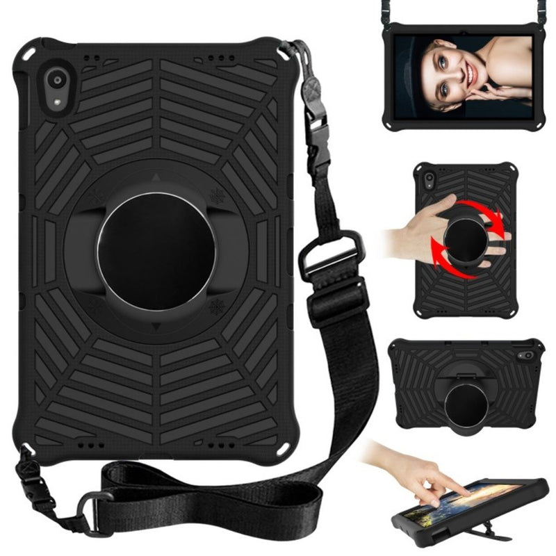 Load image into Gallery viewer, Lenovo Tab M8 HD/FHD 8.0&quot; 2019 (TB-8505) - Cobweb 360° Rotatable Stand Heavy Duty Series Case With Adjustable Shoulder Strap
