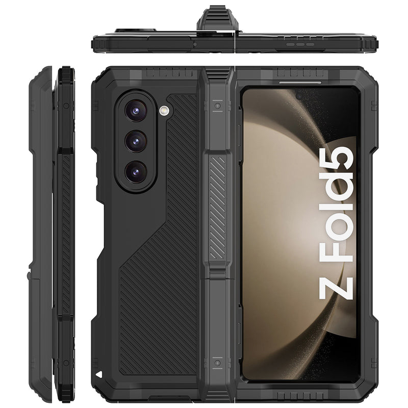 Load image into Gallery viewer, [Built-in Stand] Samsung Galaxy Z Fold 4 (SM-F936) - Silicone Shockproof Heavy Duty Series Case
