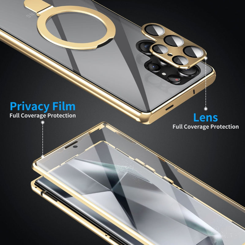 Load image into Gallery viewer, [Magsafe Compatible] Samsung Galaxy S24 Ultra (SM-S928) - Metal Double-Sided Glass Shockproof Stand Series Case
