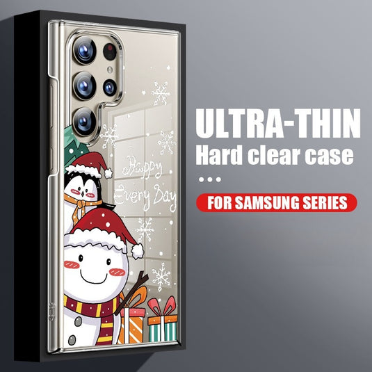 [Magsafe Compatible] Samsung Galaxy S24/Plus/Ultra - Santa Claus Reindeer Penguins Snowmen Christmas Series Transparent Case