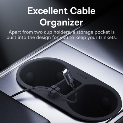 Baseus T-Space Series Cup Holder for Tesla Cluster Black - i-Station Mobile Phone & Electronic Device Repair and Accessories
