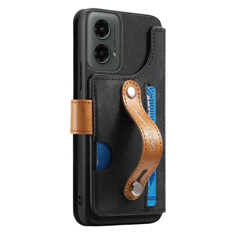 Load image into Gallery viewer, [With Card Slot][With Wrist Wrap] Motorola Moto G Play 4G/5G (2024) Leather Shockproof Wallet Series Case
