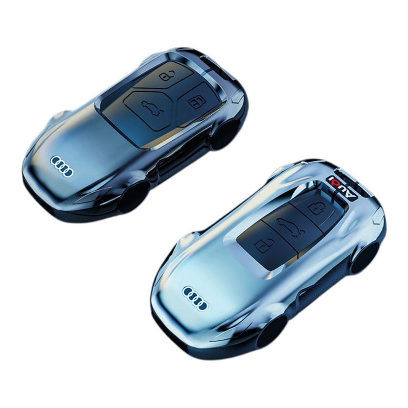 Load image into Gallery viewer, Audi Zinc Alloy Silicone Car Key Case For A3, A4, A5, A6, A8, Q2, Q5, Q7, Q8, e-tron
