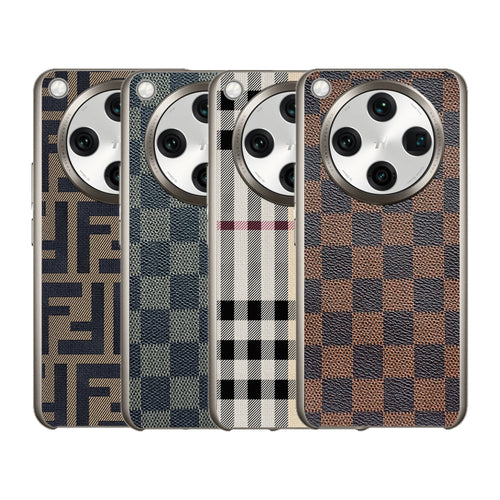 OPPO Find X8 Ultra (PKJ110, PKU110) - Electroplated Trendy Brand Plain Leather Fashion Phone Case - Polar Tech Australia