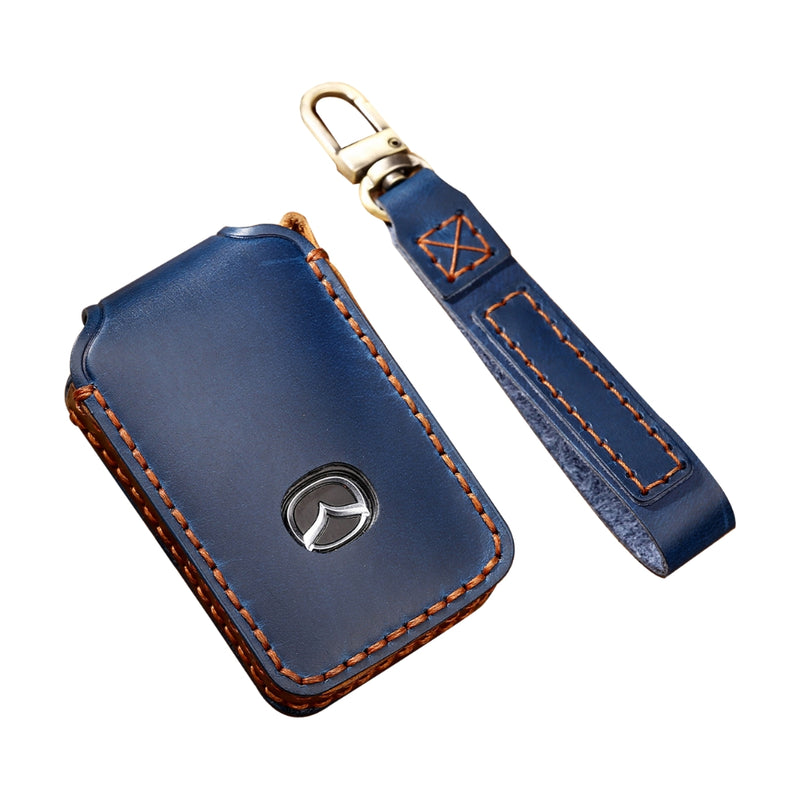 Load image into Gallery viewer, Mazda Handcrafted Genuine Leather Folding Key Protective Case For CX-5, CX-3, CX-30, CX-9
