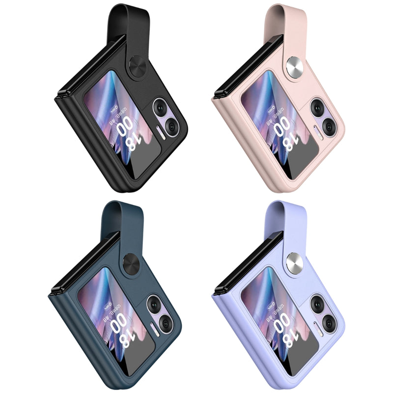 Load image into Gallery viewer, OPPO Find N2 Flip (CPH2437, PGT110) - PU Leather Handheld Stand Phone Case
