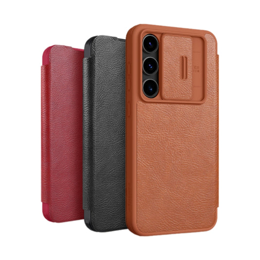 Samsung Galaxy S24 FE - NILLKIN Qin Pro Series Sliding Camera Cover Design Leather Phone Case