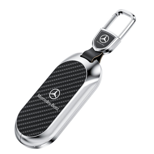 Mercedes Benz Zinc Alloy + Carbon Fiber Texture Car Key Fob Case Cover For Benz A, B, C, E, S, G-Class, GLA, GLB, GLC, GLE, GLS, CLA, CLS, EQC