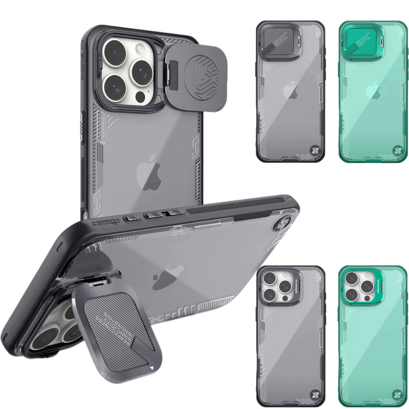 Load image into Gallery viewer, Apple iPhone 16 Pro/Max - NILLKIN Shield Flip Style Lens Camera Stand Protective Case
