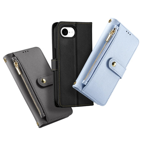 [Detachable][With Card Slot] Apple iPhone 16e - Detachable Magnetic Genuine Leather Wallet Case