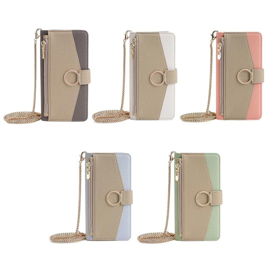 [With Shoulder Strap] OPPO Find X5/Pro - PU leather Crossbody Wallet Style Shockproof Phone Case