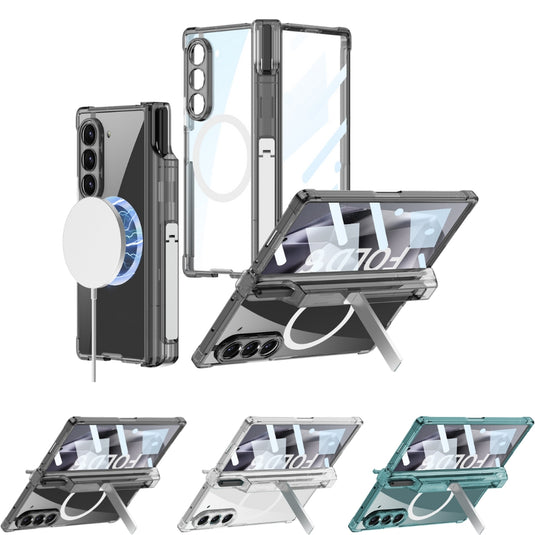 [Magsafe Compatible] Samsung Galaxy Z Fold 5(SM-F946) - Transparent Shockproof Magnetic Protective Case