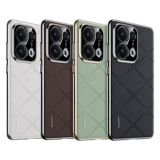 OPPO Reno13 / Pro - Plain Leather PC Phone Case