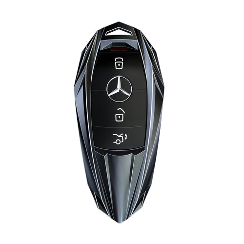 Mercedes Benz Mecha Style Zinc Alloy Key Case For Benz A, B, C, E, S, G-Class, GLA, GLB, GLC, GLE, GLS, CLA, CLS, EQC