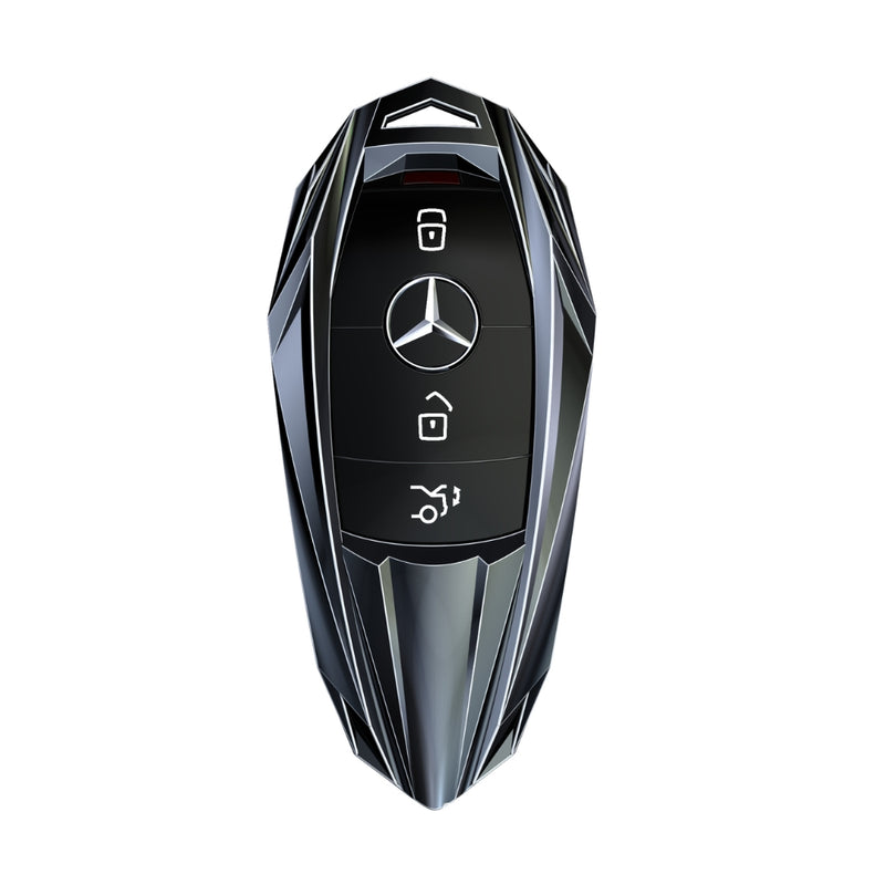 Load image into Gallery viewer, Mercedes Benz Mecha Style Zinc Alloy Key Case For Benz A, B, C, E, S, G-Class, GLA, GLB, GLC, GLE, GLS, CLA, CLS, EQC
