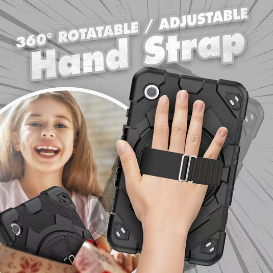 [Built-in Rotating Stand] Samsung Galaxy Tab A9 8.7" 2023 (SM-X110/SM-X115) Silicone Full-cover Children's Drop-resistant Case