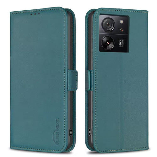 [With Card Slot] Xiaomi Mi 13T/Pro PU Leather Magnetic Buckle Flip Cover Genuine Leather Series Case