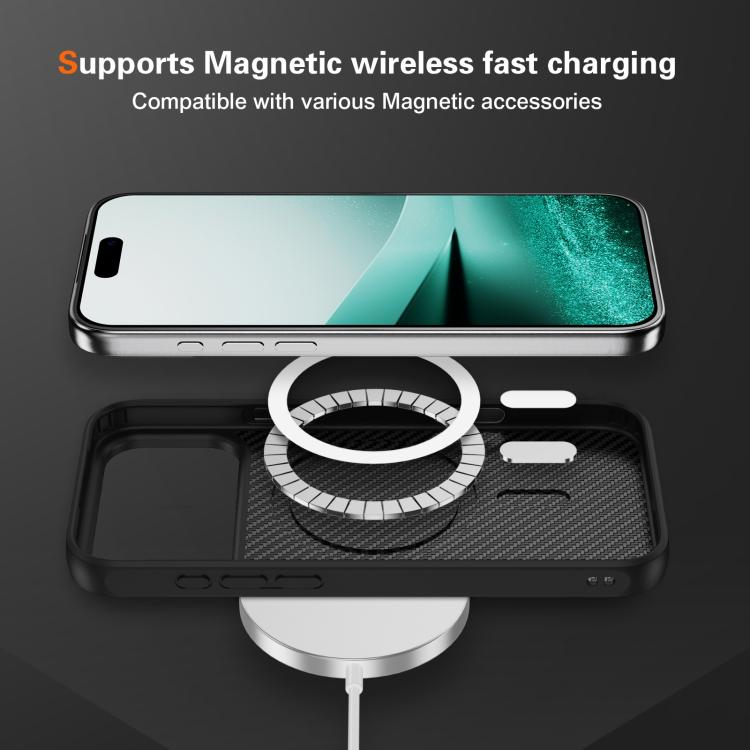 Load image into Gallery viewer, iPhone 17/Air/Pro/Pro Max Kevlar Carbon Fiber Texture Shockproof Heavy Duty Case with Hidden MagSafe Magnetic

